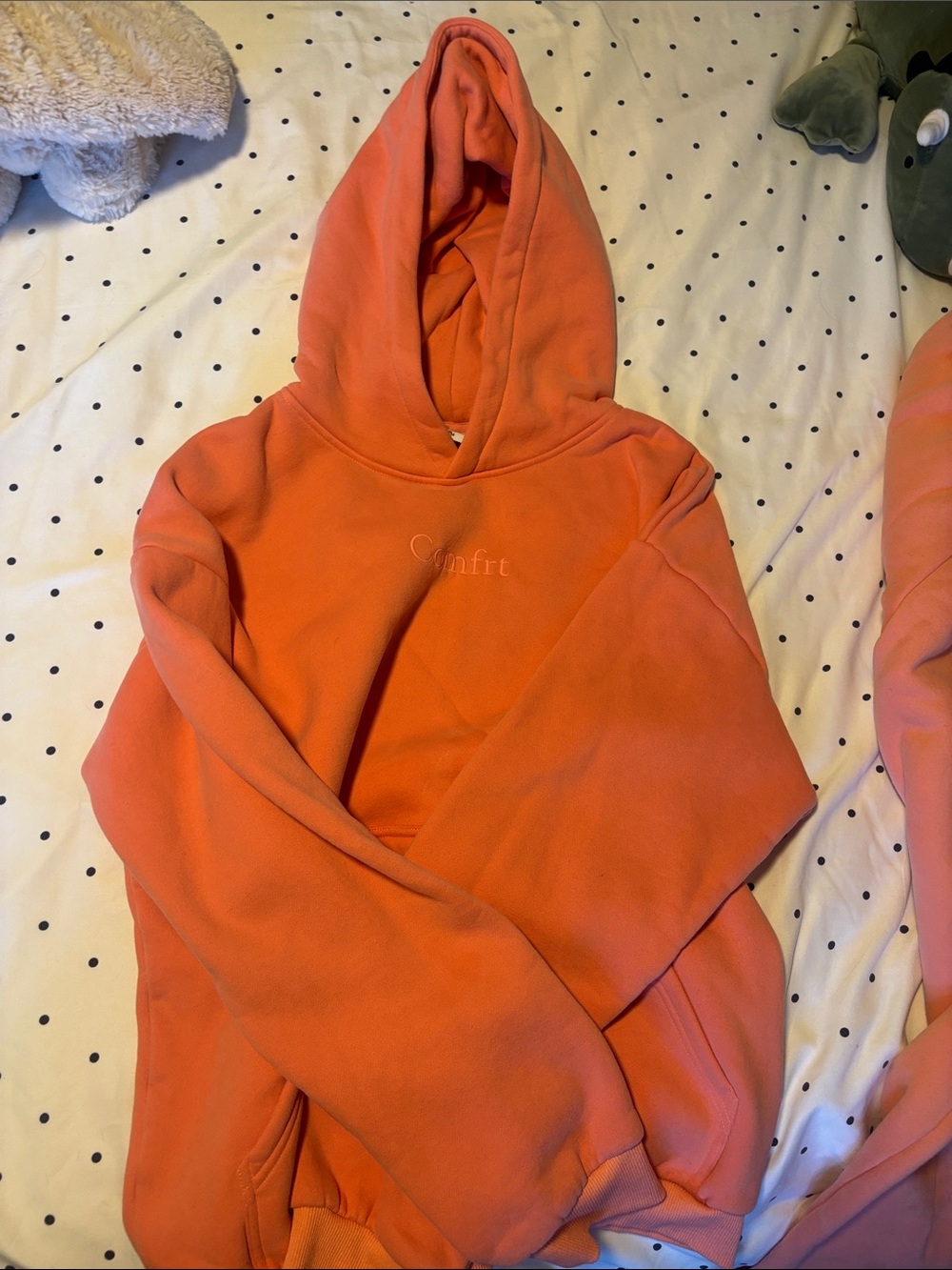 Orange Comfrt Hoodie - Cozy Pullover Sweatshirt
